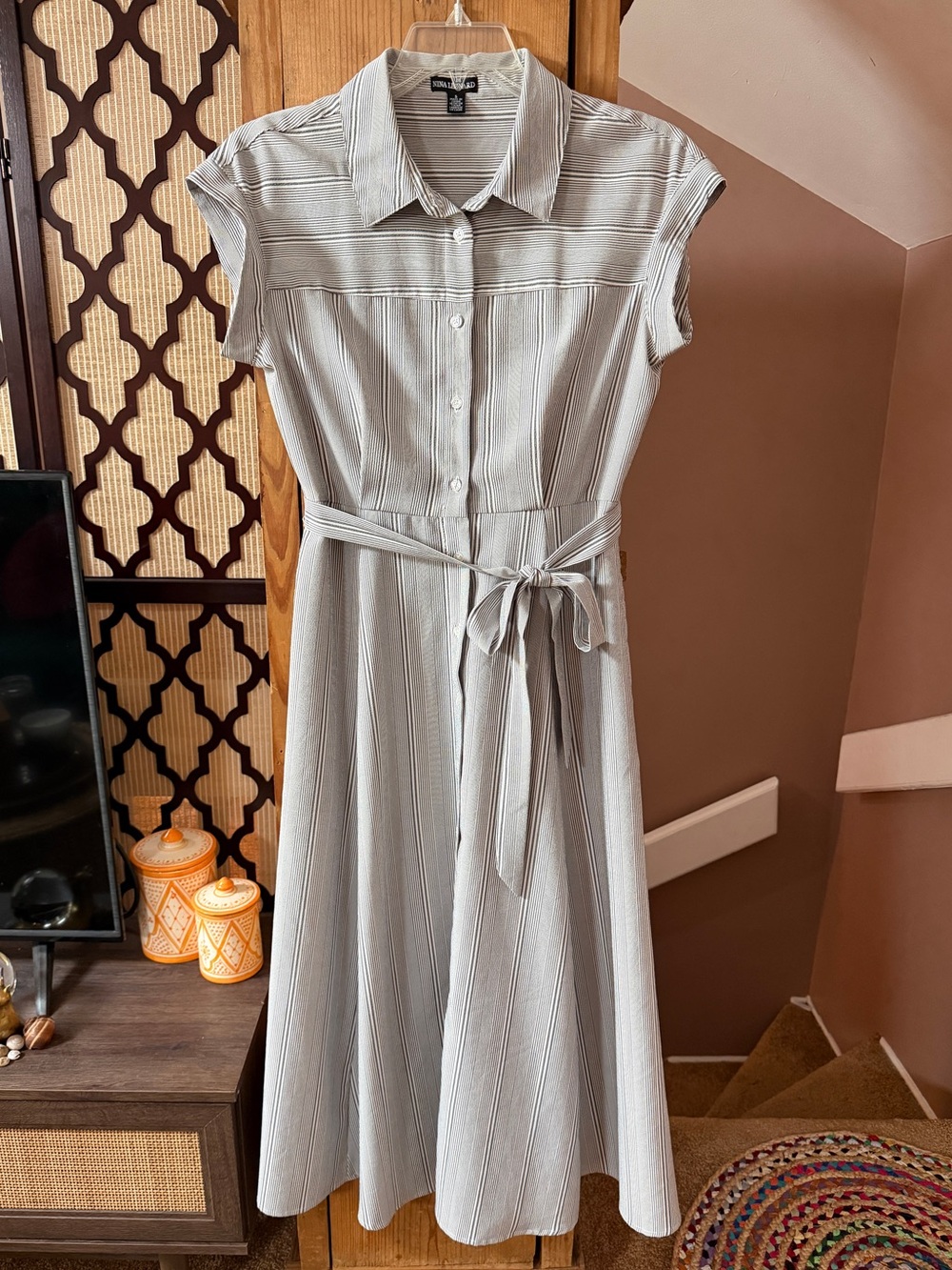 Nina Leonard Midi Shirt Dress